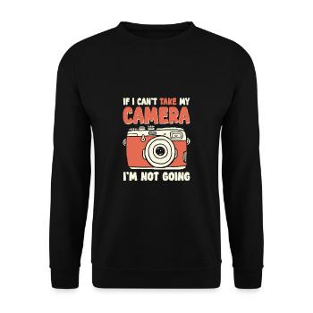 Fotografen Spruch Hobby Fotograf - Unisex Pullover - Schwarz - Vorne - Alina (178cm) & Michal (187cm)