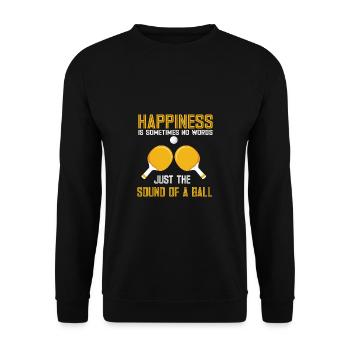 Lustiger Tischtennis Spruch Tischtennis - Unisex Pullover - Schwarz - Vorne - Alina (178cm) & Michal (187cm)