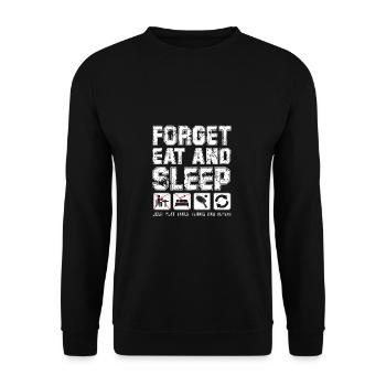 Lustiger Tischtennis Spruch Tischtennis - Unisex Pullover - Schwarz - Vorne - Alina (178cm) & Michal (187cm)