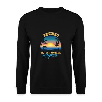 Rentner Sprüche & Geschenke Ruhestand - Unisex Pullover - Schwarz - Vorne - Alina (178cm) & Michal (187cm)