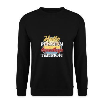 Rentner Sprüche & Geschenke Ruhestand - Unisex Pullover - Schwarz - Vorne - Alina (178cm) & Michal (187cm)