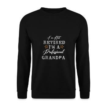 Rentner Sprüche & Geschenke Ruhestand - Unisex Pullover - Schwarz - Vorne - Alina (178cm) & Michal (187cm)
