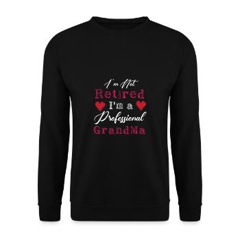 Rentner Sprüche & Geschenke Ruhestand - Unisex Pullover - Schwarz - Vorne - Alina (178cm) & Michal (187cm)