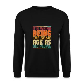 Rentner Sprüche & Geschenke Ruhestand - Unisex Pullover - Schwarz - Vorne - Alina (178cm) & Michal (187cm)