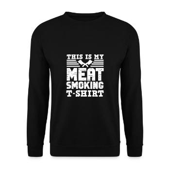 Metzger Fleischer Sprücher I Metzgerei - Unisex Pullover - Schwarz - Vorne - Alina (178cm) & Michal (187cm)