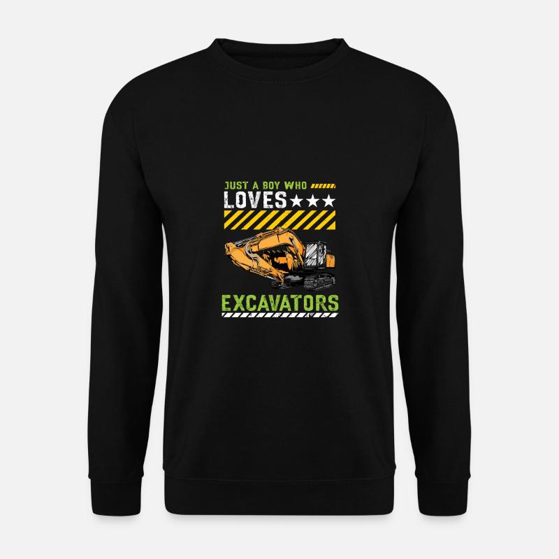 Lustiger Bagger Spruch für Baggerfahrer - Unisex Pullover - Schwarz