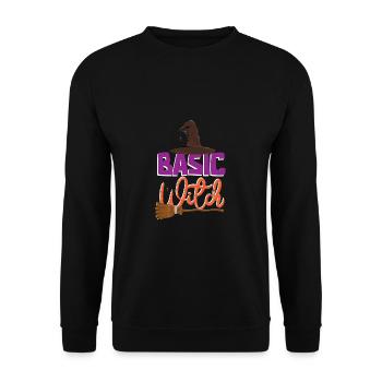 Grusel Halloweenspruch Spruch Halloween - Unisex Pullover - Schwarz - Vorne - Alina (178cm) & Michal (187cm)