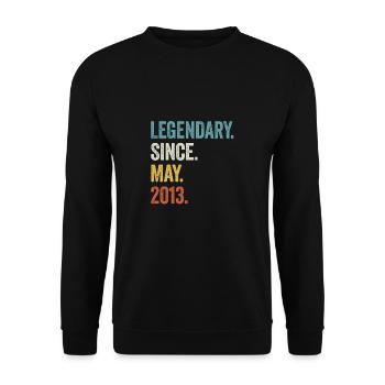 10e anniversaire 10 ans légendaires depuis mai 2013 - Sweat-shirt Unisexe - noir - Devant - Alina (178cm) & Michal (187cm)