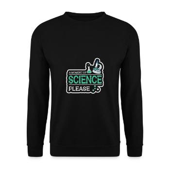 Biologie Lehrer Motiv Naturwissenschaft - Unisex Pullover - Schwarz - Vorne - Alina (178cm) & Michal (187cm)