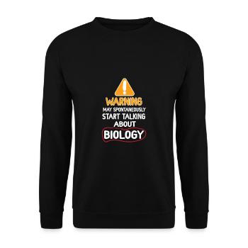 Biologie Lehrer Motiv Naturwissenschaft - Unisex Pullover - Schwarz - Vorne - Alina (178cm) & Michal (187cm)