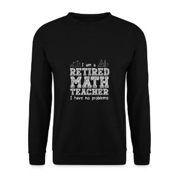Lustiger Mathe Lehrer Spruch Mathematik - Unisex Pullover - Schwarz - Vorne - Alina (178cm) & Michal (187cm)