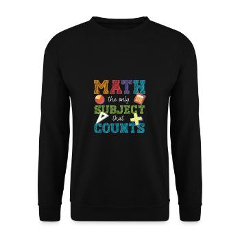 Lustiger Mathe Lehrer Spruch Mathematik - Unisex Pullover - Schwarz - Vorne - Alina (178cm) & Michal (187cm)