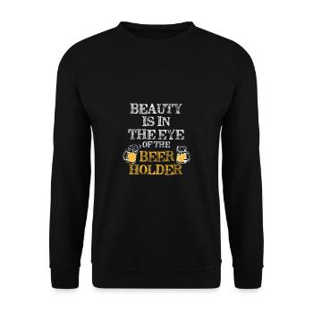 Feiern Bier Party Spruch I Biertrinken - Unisex Pullover - Schwarz - Vorne - Alina (178cm) & Michal (187cm)