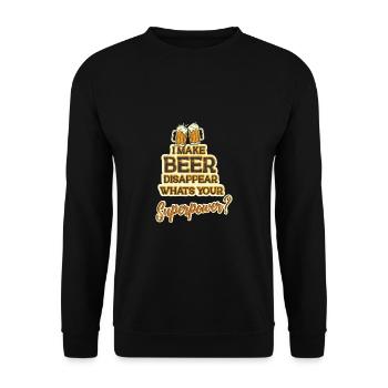 Feiern Bier Party Spruch I Biertrinken - Unisex Pullover - Schwarz - Vorne - Alina (178cm) & Michal (187cm)