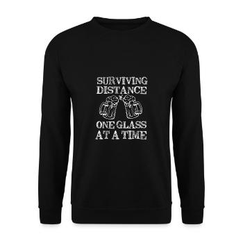 Feiern Bier Party Spruch I Biertrinken - Unisex Pullover - Schwarz - Vorne - Alina (178cm) & Michal (187cm)