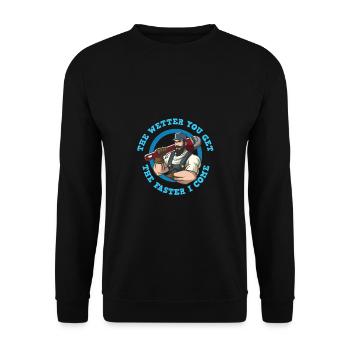 Handwerker Installateur Spruch Klempner - Unisex Pullover - Schwarz - Vorne - Alina (178cm) & Michal (187cm)