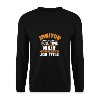 Putzfrau Spruch Reinigungskraft Putzfee - Unisex Pullover - Schwarz - Vorne - Alina (178cm) & Michal (187cm)