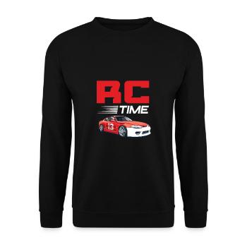 RC Auto Hobby Spruch Ferngestuertes Auto - Unisex Pullover - Schwarz - Vorne - Alina (178cm) & Michal (187cm)