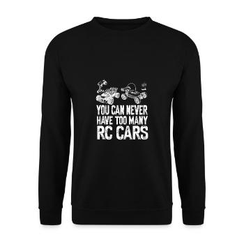 RC Auto Hobby Spruch Ferngestuertes Auto - Unisex Pullover - Schwarz - Vorne - Alina (178cm) & Michal (187cm)