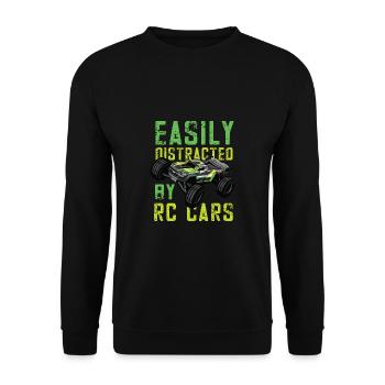 RC Auto Hobby Spruch Ferngestuertes Auto - Unisex Pullover - Schwarz - Vorne - Alina (178cm) & Michal (187cm)