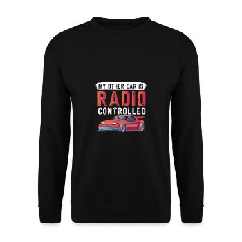 RC Auto Hobby Spruch Ferngestuertes Auto - Unisex Pullover - Schwarz - Vorne - Alina (178cm) & Michal (187cm)