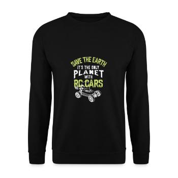 RC Auto Hobby Spruch Ferngestuertes Auto - Unisex Pullover - Schwarz - Vorne - Alina (178cm) & Michal (187cm)