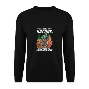 Mountainbike Downhill Mountain Bike MTB - Unisex Pullover - Schwarz - Vorne - Alina (178cm) & Michal (187cm)