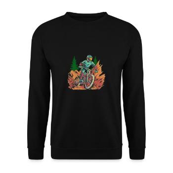 Mountainbike Downhill Mountain Bike MTB - Unisex Pullover - Schwarz - Vorne - Alina (178cm) & Michal (187cm)