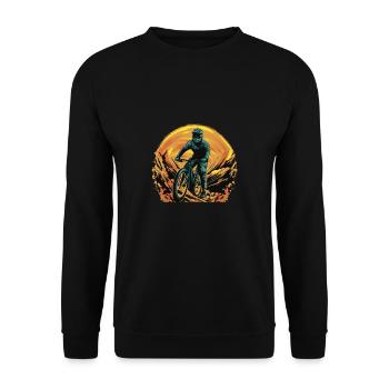 Mountainbike Downhill Mountain Bike MTB - Unisex Pullover - Schwarz - Vorne - Alina (178cm) & Michal (187cm)