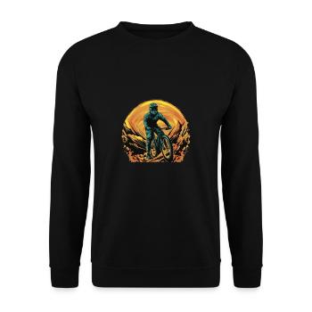 Mountain Bike Downhill Mountainbike MTB - Unisex Pullover - Schwarz - Vorne - Alina (178cm) & Michal (187cm)