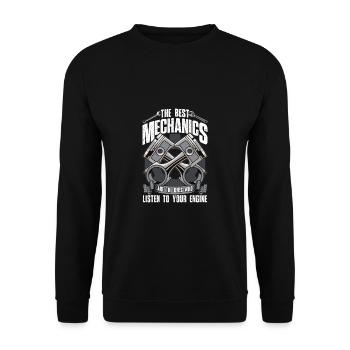 Mécanicien automobile Mécanicien automobile Mécanicien automobile - Sweat-shirt Unisexe - noir - Devant - Alina (178cm) & Michal (187cm)