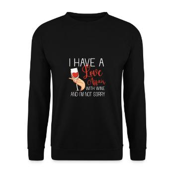 Winzer Wein Spruch für Weinliebhaber - Unisex Pullover - Schwarz - Vorne - Alina (178cm) & Michal (187cm)