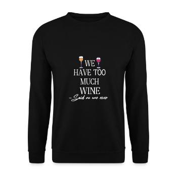Winzer Wein Spruch für Weinliebhaber - Unisex Pullover - Schwarz - Vorne - Alina (178cm) & Michal (187cm)