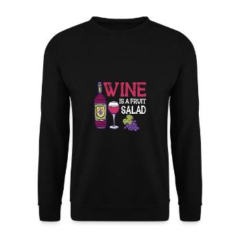 Winzer Wein Spruch für Weinliebhaber - Unisex Pullover - Schwarz - Vorne - Alina (178cm) & Michal (187cm)