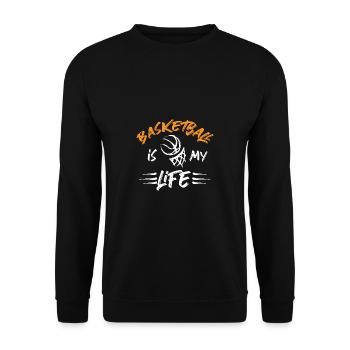 Basketball Spruch Motiv I Basketballer - Unisex Pullover - Schwarz - Vorne - Alina (178cm) & Michal (187cm)
