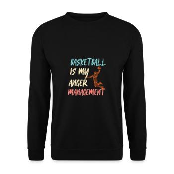 Basketball Spruch Motiv I Basketballer - Unisex Pullover - Schwarz - Vorne - Alina (178cm) & Michal (187cm)