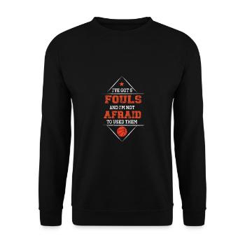 Basketball Spruch Motiv I Basketballer - Unisex Pullover - Schwarz - Vorne - Alina (178cm) & Michal (187cm)