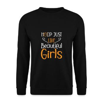 Basketball Spruch Motiv I Basketballer - Unisex Pullover - Schwarz - Vorne - Alina (178cm) & Michal (187cm)