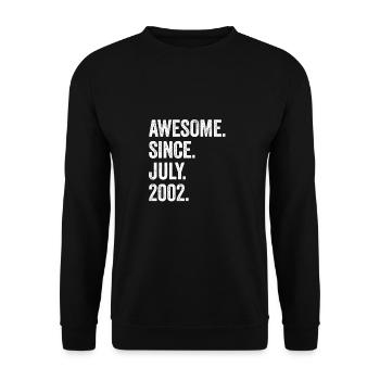 21 Years Old Awesome Since July 2002 21st Birthday - Unisex Sweatshirt - black - Front - Alina (178cm) & Michal (187cm)