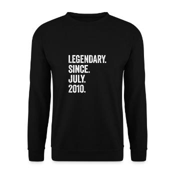 13. Geburtstag 13 Jahre Legendary Since July 2010 - Unisex Pullover - Schwarz - Vorne - Alina (178cm) & Michal (187cm)