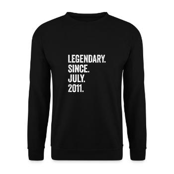 12e anniversaire 12 ans légendaires depuis juillet 2011 - Sweat-shirt Unisexe - noir - Devant - Alina (178cm) & Michal (187cm)