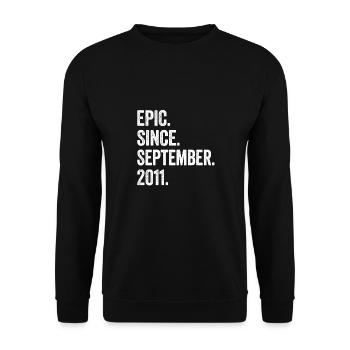 12e anniversaire 12 ans épiques depuis septembre 2011 - Sweat-shirt Unisexe - noir - Devant - Alina (178cm) & Michal (187cm)