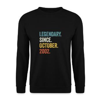 21 Years Legendary Since October 2002 21st - Unisex Sweatshirt - black - Front - Alina (178cm) & Michal (187cm)
