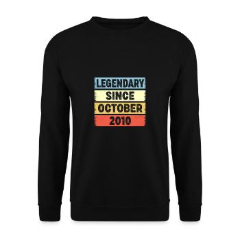 13 Years Legendary Since October 2010 13th - Unisex Sweatshirt - black - Front - Alina (178cm) & Michal (187cm)