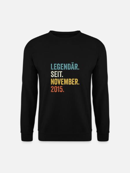 8. Geburtstag 8 Jahre Legendär Seit November 2015 - Unisex Pullover - Schwarz