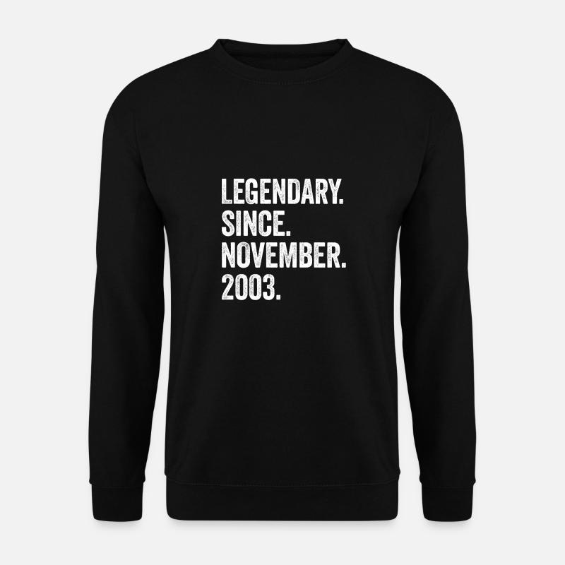 20. Geburtstag 20 Jahre Legendary November 2003 - Unisex Pullover - Schwarz