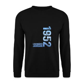 72. Geburtstag Legendärer Jahrgang 1952 72 Jahre - Unisex Pullover - Schwarz - Vorne - Alina (178cm) & Michal (187cm)