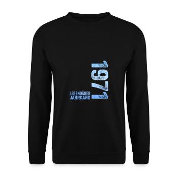 53. Geburtstag Legendärer Jahrgang 1971 53 Jahre - Unisex Pullover - Schwarz - Vorne - Alina (178cm) & Michal (187cm)