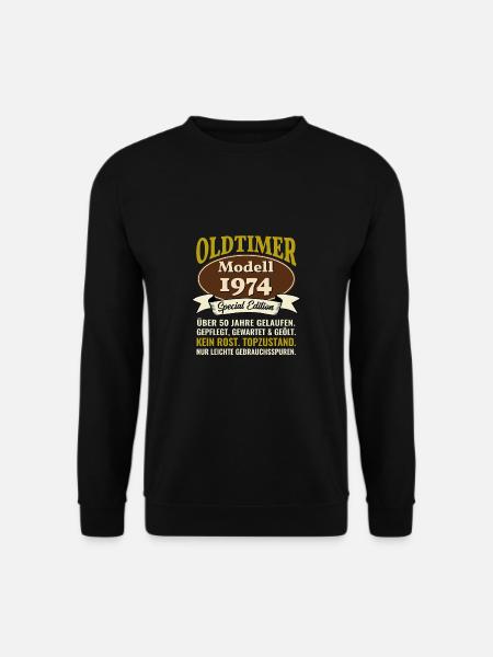 50. Geburtstag Oldtimer Modell 1974 50 Jahre - Unisex Pullover - Schwarz
