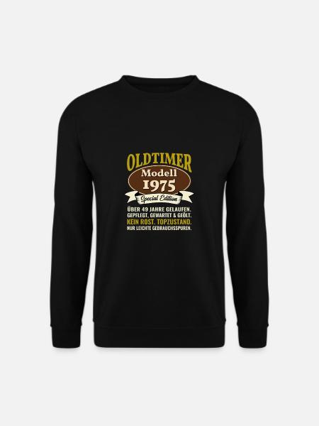 49. Geburtstag Oldtimer Modell 1975 49 Jahre - Unisex Pullover - Schwarz